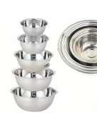 5 darabos Rozsdamentes Acél Keverőtál Készlet