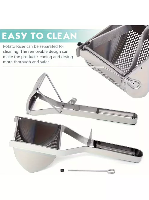 Burgonyanyomó, Rozsdamentes acél burgonyanyomó, Konyhai Zöldségnyomó csúszásmentes fogantyúval