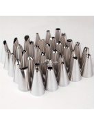 10 darabos Rozsdamentes Acél Tortadíszítő Készlet - DIY Cukormáz Fúvókák Süteményekhez & Péksüteményekhez, Konyhai Sütőeszközök