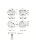 4 db Construction Series szállítójármű dombornyomott virágforma tortákhoz, kekszekhez, csokoládéhoz és barkácssütéshez