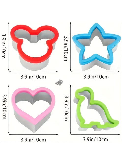 4db Rozsdamentes acél szendvics vágó forma