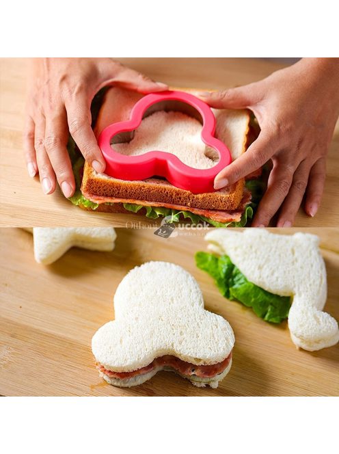 4db Rozsdamentes acél szendvics vágó forma