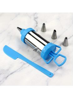   5db / Készlet, Jegesítőpisztoly Készlet, DIY Sütő Torta Eszközök, Rozsdamentes Acél Desszert Dekorátor Csőpisztoly Készlet 3db Cső Jegesedő Fúvókákkal Konyhai Sütő Tészta Szerszámhoz