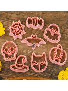 8 darabos Halloween Süteményszaggató kiszúró Készlet
