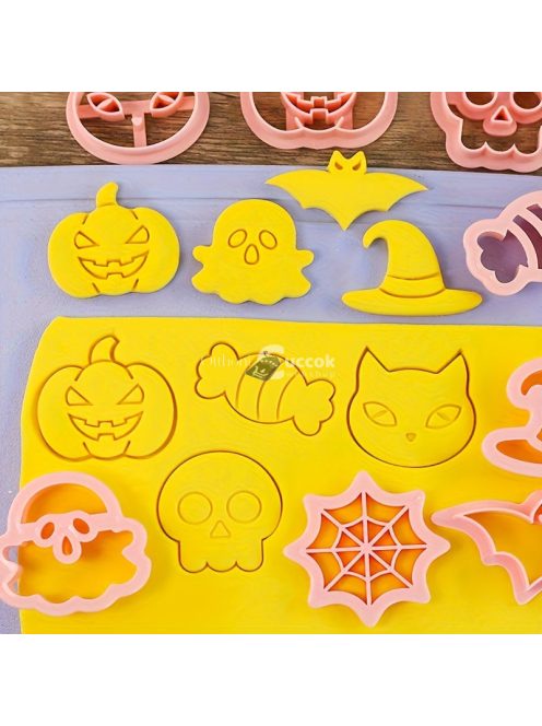 8 darabos Halloween Süteményszaggató kiszúró Készlet