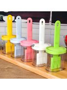 1 készlet, hordozható szilikon palackkefe magas hőmérsékletű főzéshez és grillezéshez - Könnyen tisztítható és tartós