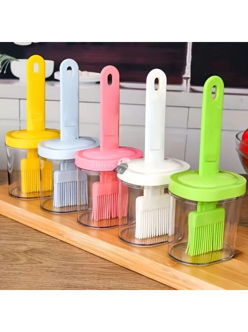 1 készlet, hordozható szilikon palackkefe magas hőmérsékletű főzéshez és grillezéshez - Könnyen tisztítható és tartós