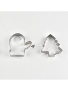 6db rozsdamentes acél süteményvágó, karácsonyi süteményforma, süteménysütés, sütifondant eszközök