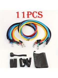   11 darabos Prémium Edzőkötél, Edzőszalag Készlet Szivacs Fogantyúkkal