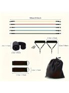 11 darabos Prémium Edzőkötél, Edzőszalag Készlet Szivacs Fogantyúkkal