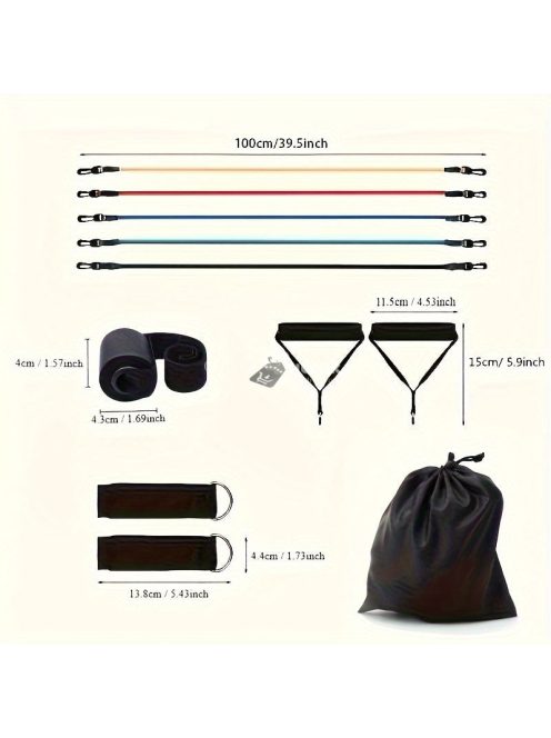 11 darabos Prémium Edzőkötél, Edzőszalag Készlet Szivacs Fogantyúkkal