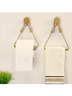   2db fa törölközőtartó - falra akasztható papírtörlő tároló