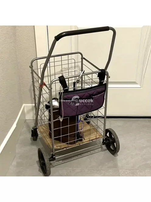 kerekesszékes tároló táska cipzárral és állítható hevederekkel