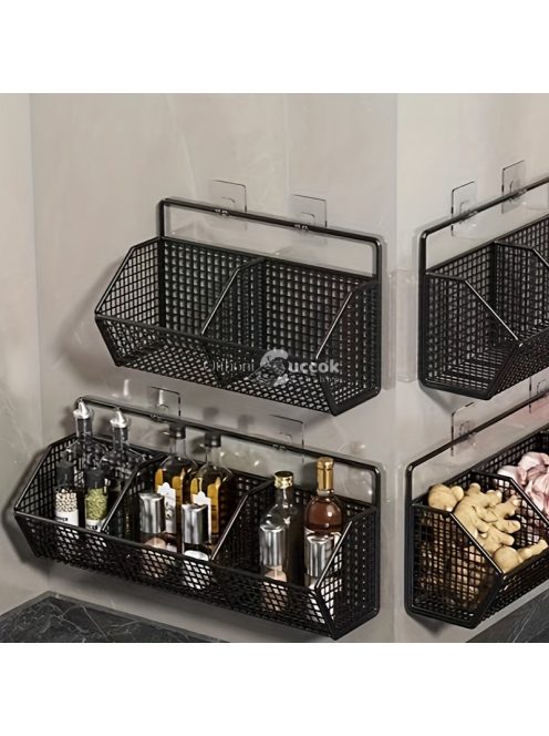 Falra szerelhető konyhai tárolókosár