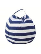 Csíkos vászon plüsstároló babzsák