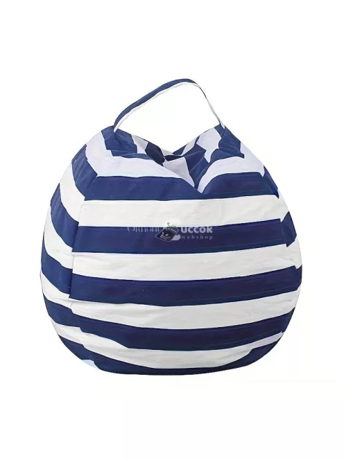 Csíkos vászon plüsstároló babzsák