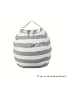 Csíkos vászon plüsstároló babzsák