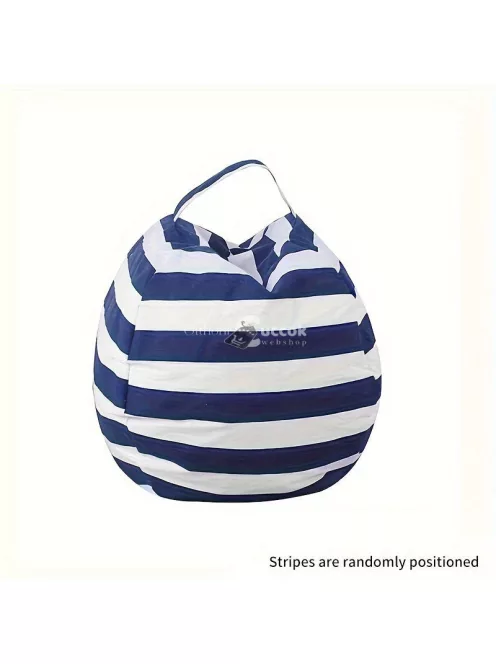 Csíkos vászon plüsstároló babzsák