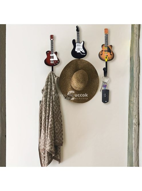 3db Gitár alakú fogas