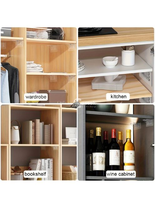 4db Lyukasztómentes Polctartó Alátét