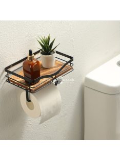   Helytakarékos falra szerelhető WC papír adagoló, tároló felülettel