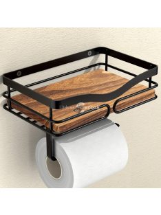   Helytakarékos falra szerelhető WC papír adagoló, tároló felülettel