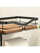 Helytakarékos falra szerelhető WC papír adagoló, tároló felülettel