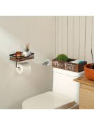 Helytakarékos falra szerelhető WC papír adagoló, tároló felülettel