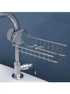   1 db rozsdamentes acélból készült konyhai csaptelep szivacstartó