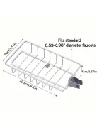 1 db rozsdamentes acélból készült konyhai csaptelep szivacstartó