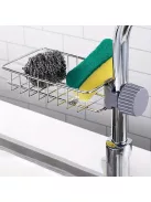 Rozsdamentes acélból készült konyhai csaptelep szivacstartó