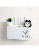 Falra szerelhető router és set top box doboz tároló