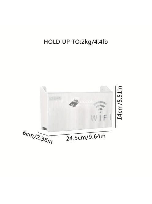 Falra szerelhető router és set top box doboz tároló