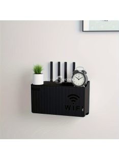 Falra szerelhető router és set top box doboz tároló