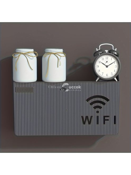 Falra szerelhető router és set top box doboz tároló