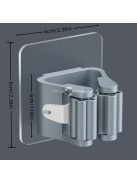 Könnyen Szerelhető Felmosó és Seprű Tartó