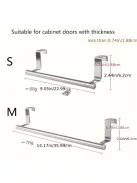 Rozsdamentes acél törülközőtartó, fürdőszobaajtóra akasztható tartó