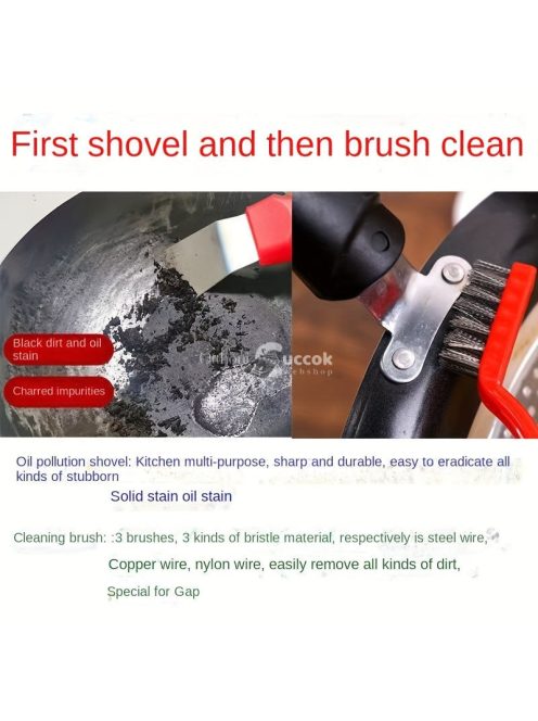 6 részes konyhai tisztítókészlet – Fém és műanyag kaparó és kefe,