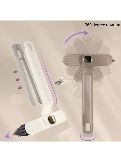 2 az 1-ben multifunkcionális forgó tisztítókefe forgó fejekkel