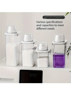   3db, Mosópor Tároló Doboz, Nagy Űrtartalmú Szappanos Műanyag Háztartási Vödör Tartály