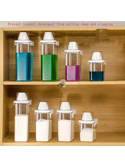 3db, Mosópor Tároló Doboz, Nagy Űrtartalmú Szappanos Műanyag Háztartási Vödör Tartály