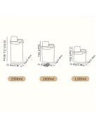 3db, Mosópor Tároló Doboz, Nagy Űrtartalmú Szappanos Műanyag Háztartási Vödör Tartály