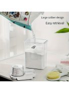 3db, Mosópor Tároló Doboz, Nagy Űrtartalmú Szappanos Műanyag Háztartási Vödör Tartály