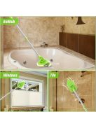 5 részes, kinyitható kád- és csempetisztító kefe készlet hosszú nyéllel