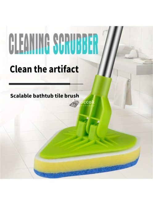 5 részes, kinyitható kád- és csempetisztító kefe készlet hosszú nyéllel