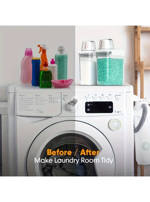 Mosópor és Szer Tároló Doboz Nagy Kapacitású Szappan Műanyag Háztartási Tároló