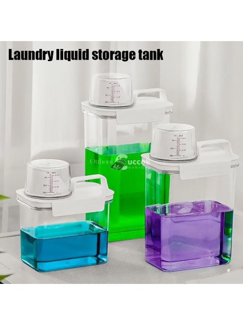 Mosópor és Szer Tároló Doboz Nagy Kapacitású Szappan Műanyag Háztartási Tároló