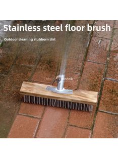   Rozsdamentes acél kemény sörtéjű kültéri tisztítókefe teraszhoz, fürdőszobához, medencéhez