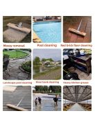 Rozsdamentes acél kemény sörtéjű kültéri tisztítókefe teraszhoz, fürdőszobához, medencéhez