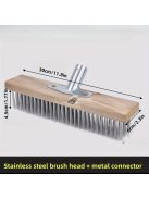 Rozsdamentes acél kemény sörtéjű kültéri tisztítókefe teraszhoz, fürdőszobához, medencéhez